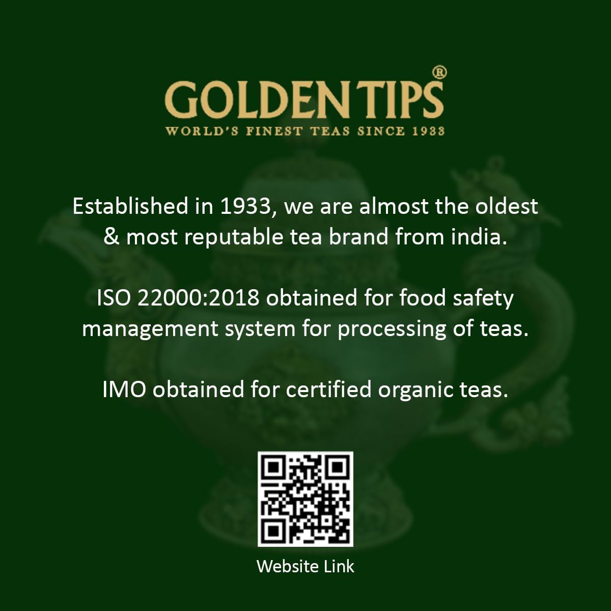 Golden Tips Classic Blend English Breakfast Tea Bags | 20 Tea Bags | 40 Grams