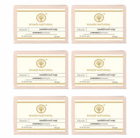 Khadi Natural Ayurvedic handmade bath soap 125g Each SANDALWOOD Soaps Pack of 6