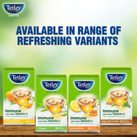 Tetley Green Tea Immune, With Added Vitamin C, Naturally Mango Flavour, 25 Tea Bags, 1.3gx25, 32 Grams