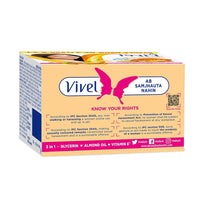 Vivel Glycerin Bathing Bar Soap for Soft Moisturized Skin with Pure Almond Oil & Vitamin E, Special Pack 125gx3 (Pack of 3)