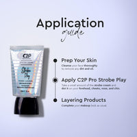 C2P Pro Strobe Cream for Face Glow Gold 30g | 3-in-1 Glow Booster | Primer + Highlighter + Moisturizer | SPF++ Niacinamide & Hyaluronic Acid | Dewy Glow for All Skin Types