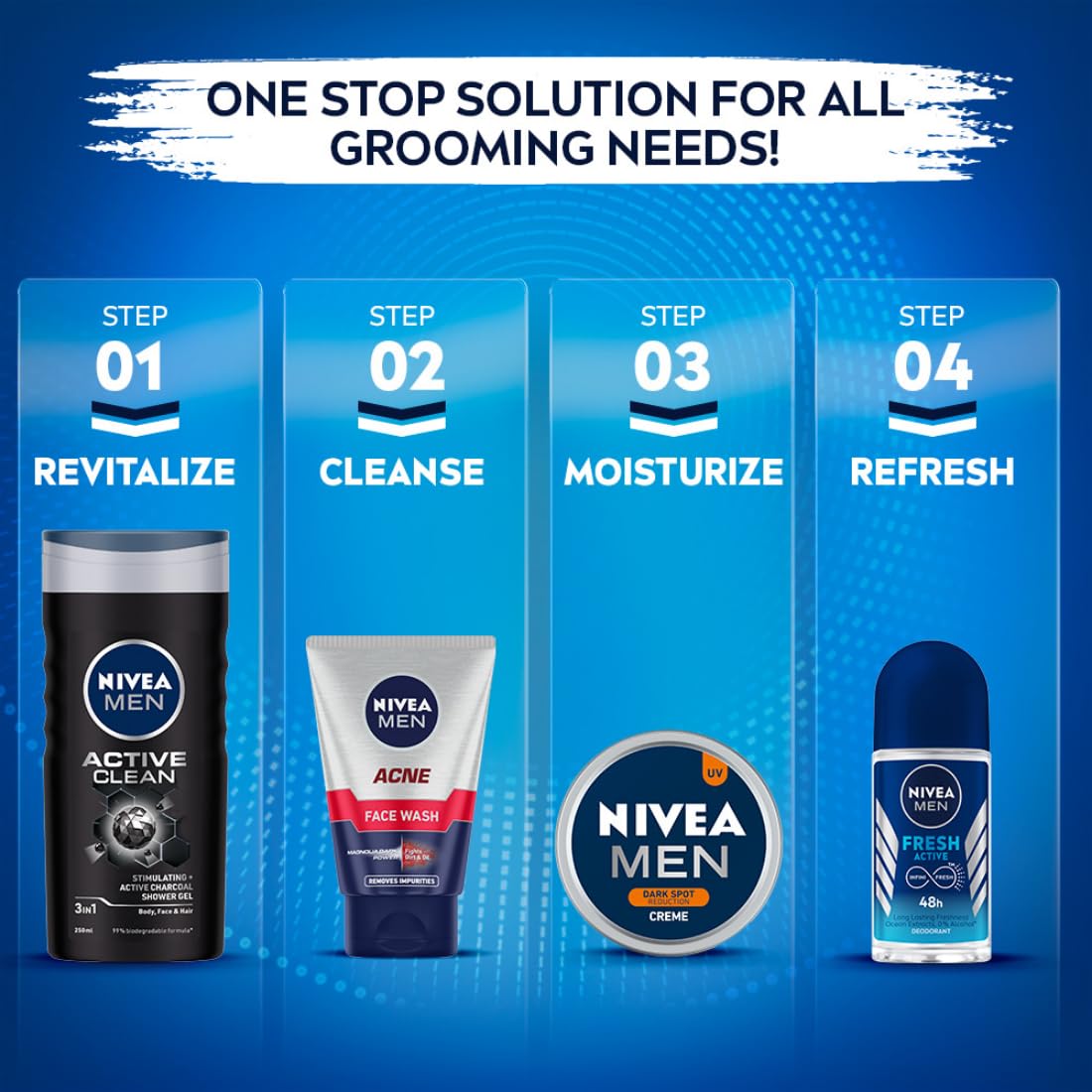 NIVEA MEN Acne Control Face Wash 50 g | With Magnolia Bark Extracts for 12 Hr Oil Control in Summer | Fights Dirt and Oil | For Oily Skin