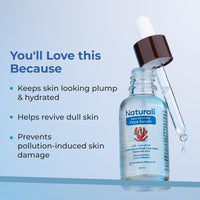 Naturali Aqua Hydrating Face Serum With Earth Marine Water, Sea Algae & Hyaluronic Acid | Locks In Moisture | Revives Dull Skin | Paraben & Mineral Oil Free | 30ml