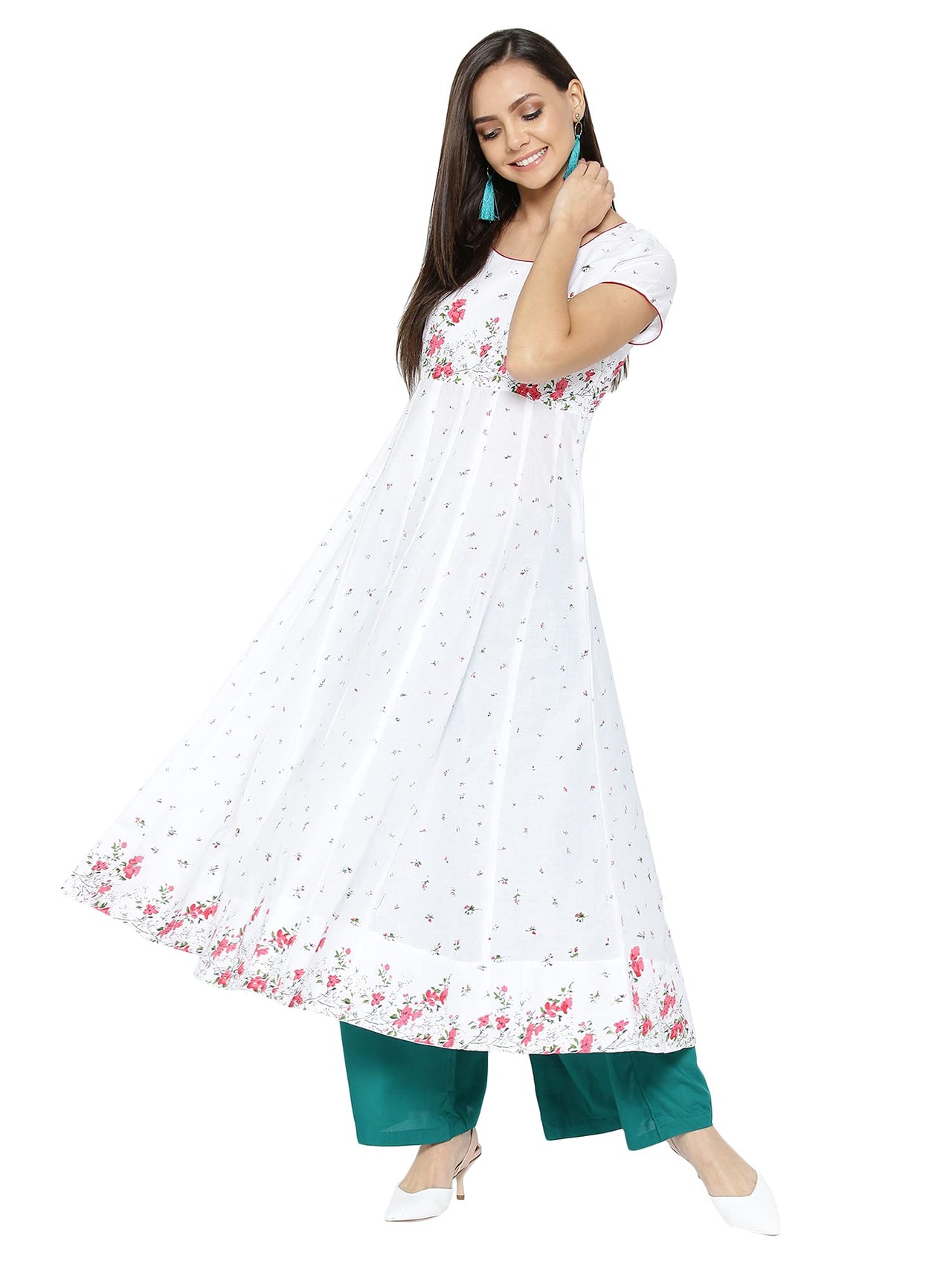 Poshak Hub Women's  Cotton Anarkali Kurta