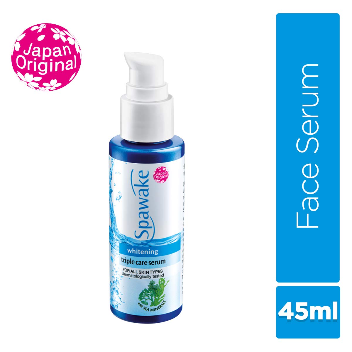 Spawake Face Serum Whitening Triple Care with Vitamin C for Smooth and Bright Skin 45ml + Moisture Fresh BB Cream Natural #02 15ml, Combo Pack