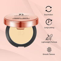 Lakyou Beauty 2in1 Primer + Matte Powder | Same Shade With Matte And Shimmery Effect | Long Lasting And Waterproof Formula | shade-01(White Ivory) | 30g