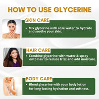 Mystiq Living Glycerine - Plant Based (Pure and Unscented) | For Face Skin and Body Care -100 ML