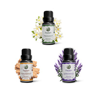 ZenAum Essences Emotional Wellness Trio | 100% Pure Jasmine, Lavender & Sandalwood Essential Oils Pack of 3 (15ml x 3) | Stress Relief, Joyful Mood, Self-Love | FDA Approved | GMP, IFRA, ISO Certified