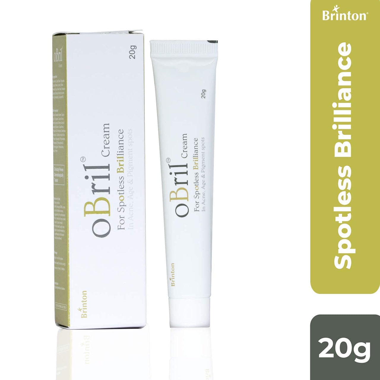 Brinton Obril Cream for Spotless Brilliance, Face Acne Skin Gel | 20 Gm x Pack of 2