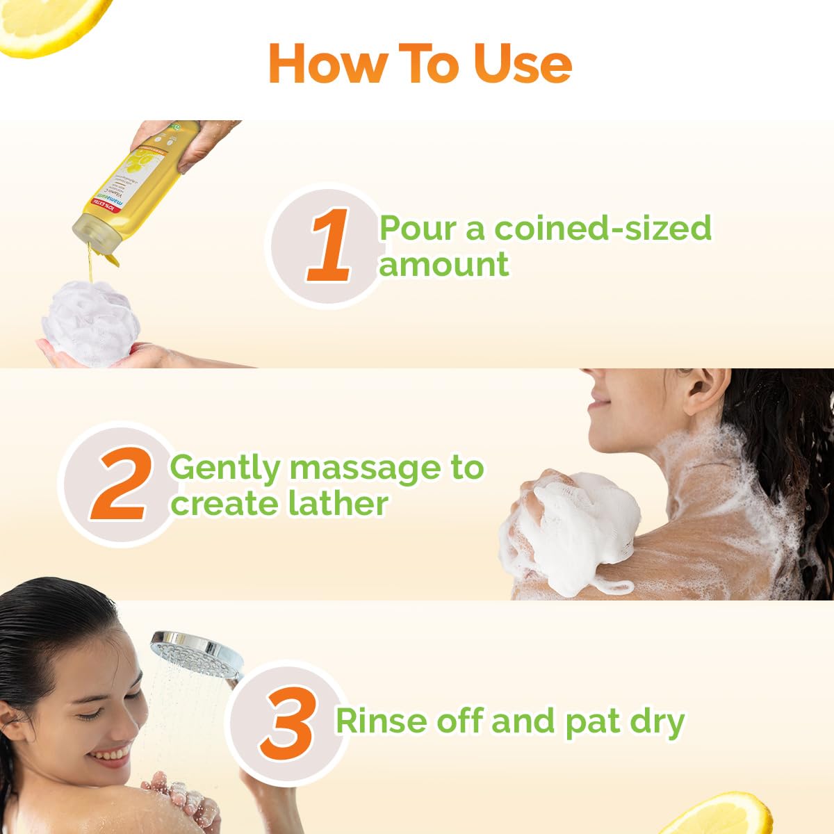Mamaearth Vitamin C Moisturizing Body Wash with Vitamin C & Refreshing Lemon Scent for Skin Illumination- 275ml | Deeply Cleanses | Intensely Moisturizes | Long-Lasting Fragrance | Radiant Glow | All Skin Types (Pack of 2)