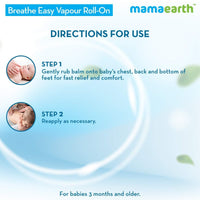 Mamaearth Natural Breathe Easy Vapour Roll-on for Cold & Nasal Congestion, with Wintergreen & Eucalyptus Oil, 40 ML