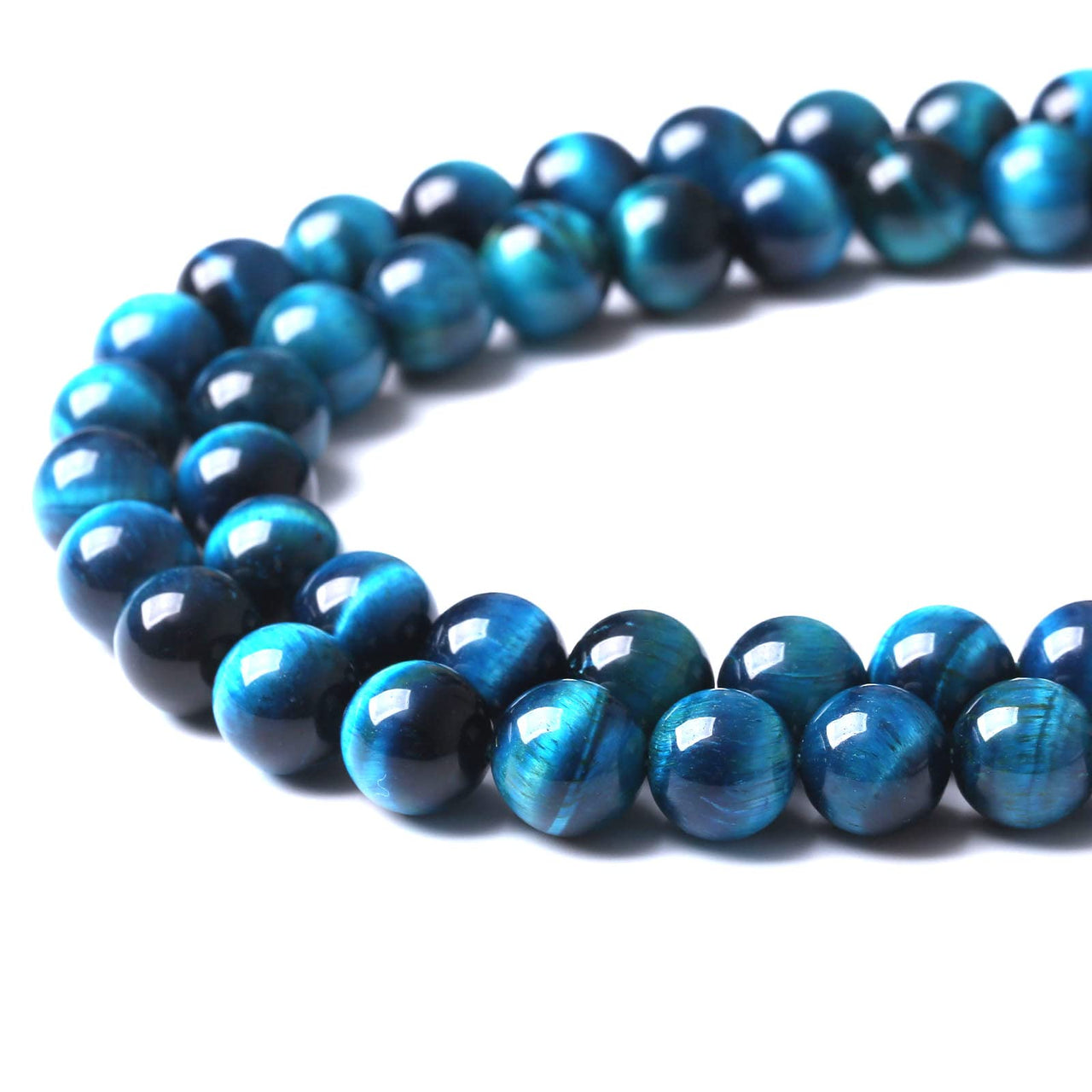 60PCS 6MM AAA Blue Tiger Eye Stone Beads Natural Gemstone Bead Crystal Healing Energy Jewelry Making DIY 15 inches Sapphire Tiger Eye