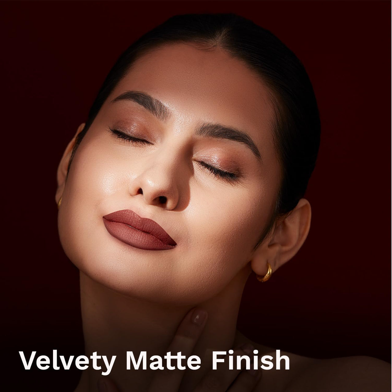 Pilgrim Matte Me Up Bullet Lipstick 4.2g | Creamy, Lightweight, Bold, Non Drying | SPF 30 | Enriched With Hyaluronic Acid & Spanish Squalane | Lipstick for dusky skin tone |Coco Caress-06