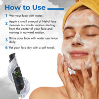 Nefol Cleanser with Blue Tea, Kakadu Plum & Yuja - Anti-Oxidant Rich Cleanser, Reduces Aging Signs - 100ml