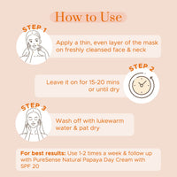 PureSense Natural Papaya Face Mask with Kaolin Clay & Kakadu Plum for Glowing Skin | Deep Pore Cleansing | For Men & Women | From the makers of Parachute Advansed | 65g