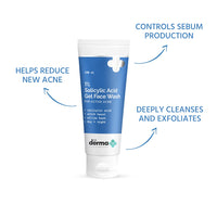 The Derma Co 1% Salicylic Acid Gel Face Wash with Salicylic Acid & Witch Hazel - 100ml (Pack of 2)