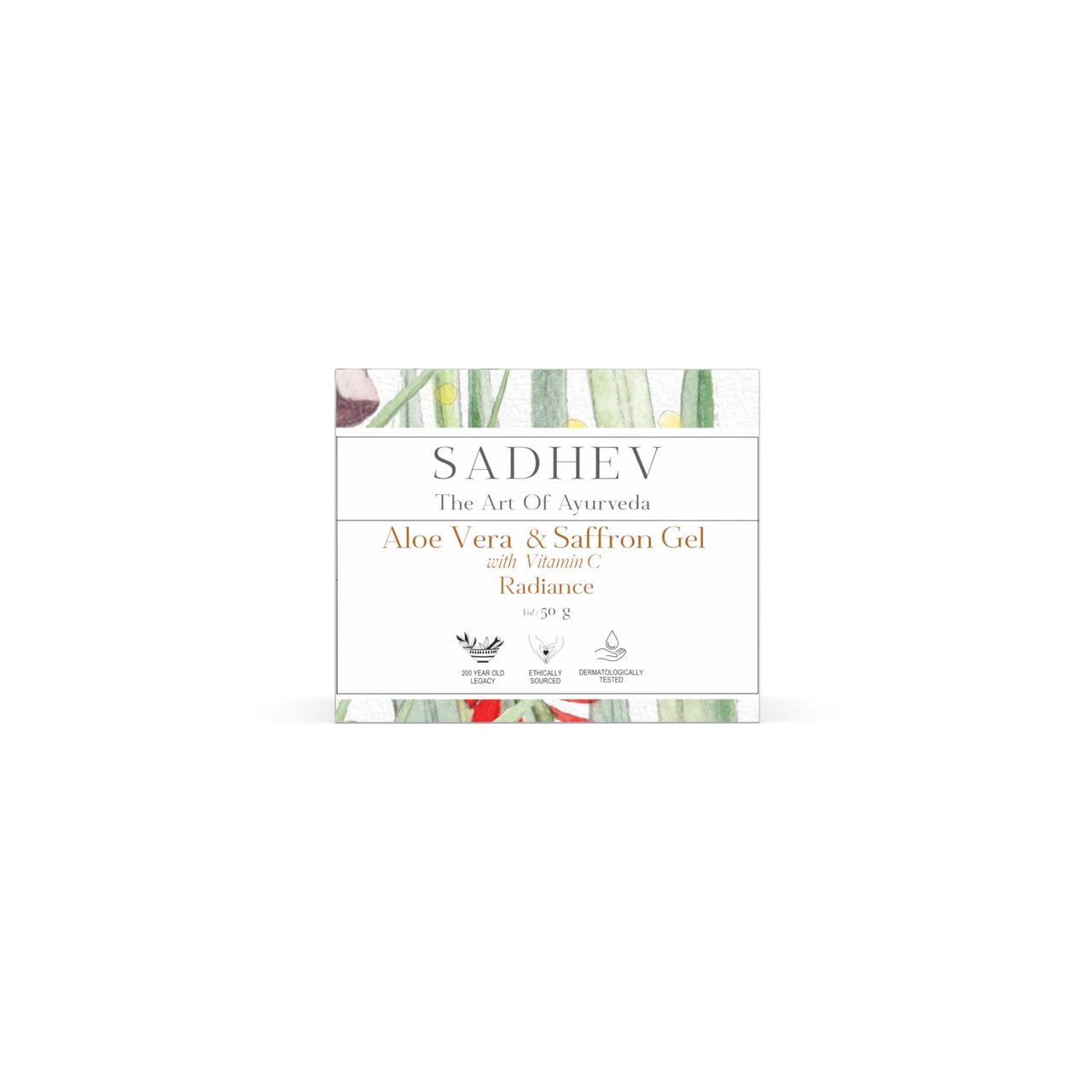 Sadhev's Aloe Vera & Saffron Face Gel with Vitamin C For Radiance, Suitable for All Skin Type, Paraben & Sulphate Free - 50 g - (Pack of 1)