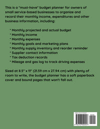 Car Detailer Business Budget Planner: 8.5