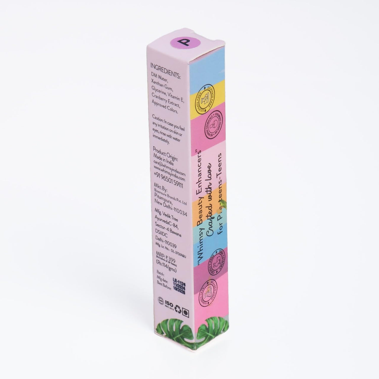 Whimsy Safe, Organic, Water Washable Pop Eyeliner for Girls|Matte Finish Liquid Eye Liner for Girls|Long Lasting Eye Makeup|Safe Eye Makeup for Kids|Smudge-proof|Quick Drying Eyeliner (Purple)