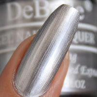 DeBelle Gel Nail Polish Chrome Silver (Metallic Silver Nail Paint)|Non UV - Gel Finish |Chip Resistant | Seaweed Enriched Formula| Long Lasting|Cruelty and Toxic Free| 8ml