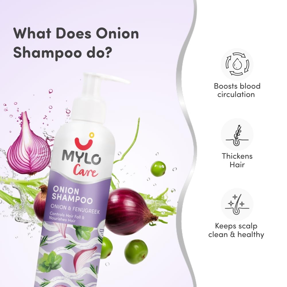 Mylo Pre & Post Pregnancy Hairfall Shampoo & Conditioner with Onion - 200 ml each