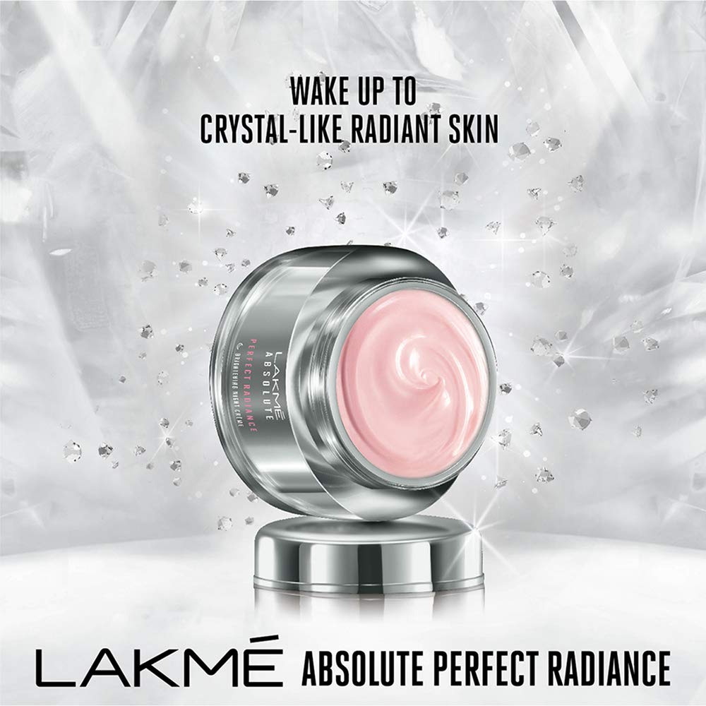 Lakmé Absolute Hydra Pro Overnight Gel, 50 g & Absolute Perfect Radiance Cream Skin Brightening Night Crème, 50g
