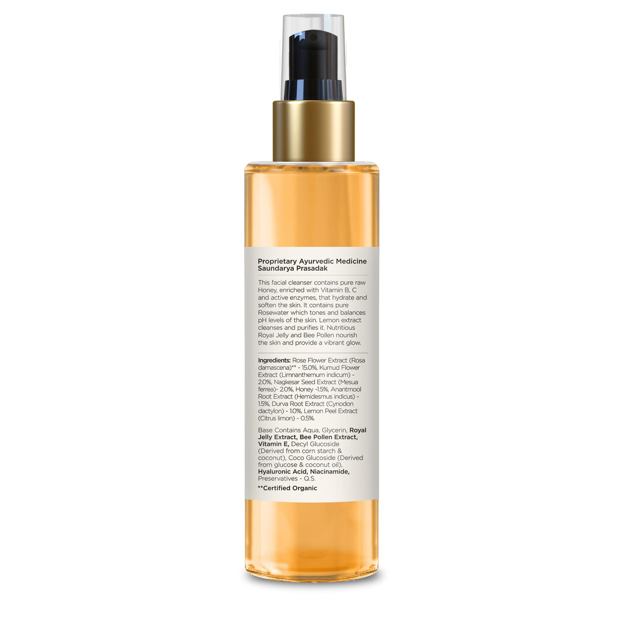 Forest Essentials Delicate Facial Cleanser Mashobra Honey, Lemon & Rose Water 130 Ml (Face Wash)