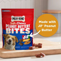 Milk-Bone, Peanut Buttery Bites, Soft Dog Treats with Jif Peanut Butter, 24 Oz.