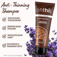 anthi: Anti-Hair Thinning Shampoo & Conditioner Combo-Shampoo 100 ml + Conditioner 100 ml | For Thinning Hair| Hair Thickening & Volume Boosting| Sulphate & Paraben Free| 200 ml