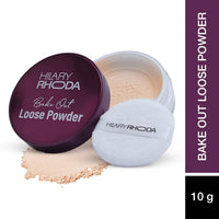 Hilary Rhoda Bake Out Loose Powder | Setting Loose Powder for Face | Matte Finish & Lightweight Loose Powder | Hides Imperfections | Oil Control Formula | 10gm (Banana | Shade 02)