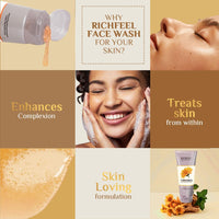 Richfeel Anti Acne Calendula Face Wash | Power of Soothing Calendula Extracts | For Skin prone to Acne & Blemishes | Physician Formulated | Helps Calm & Replenish Skin | 100 g (Pack of 2)