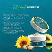 Dhartika Avocado Body Butter - Deeply Hydrating & Nourishing, Enriched with Natural Oils & Butters for Enhanced Skin Elasticity