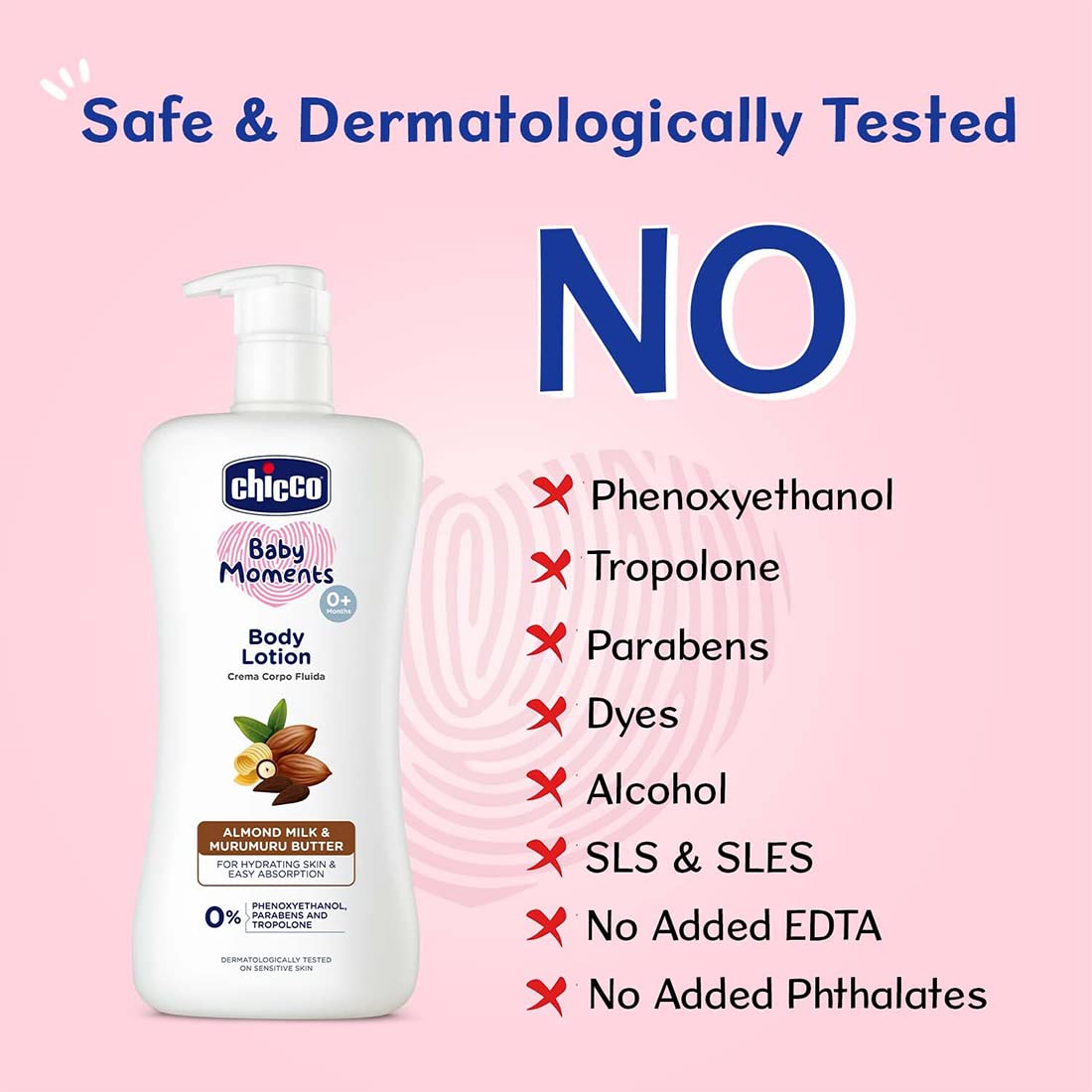 Chicco Baby Moments Body Lotion for Babies, 650ml | Almond Milk & Murumuru Butter | Quick Absorb Formula with Natural Ingredients for Ultra Soft Skin | Dermatologically Tested | Parabens & Phenoxyethanol Free