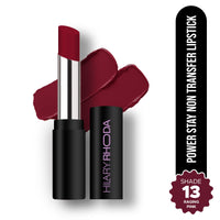 Hilary Rhoda Power Stay NonTransfer Lipstick | Matte Finish | Infused with Vitamin E & Shea Butter | Lightweight & Highly Pigmented | Glides Easily & Smudge-Proof |3.2g (Raging Pink - Shade 13)