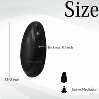 Shungite Palm Stone - Massage Worry Stone for Natural Body Chakra Balancing, Reiki Healing and Crystal Grid Shungite