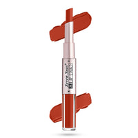 Seven Seas Lip Duo 2 In 1 Lipstick Matte Finish 2-in-1 Duo Liquid Lipstick with Matte Finish and Moisturizing Gloss (Roof Terracotta, 7ML)