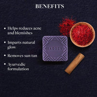 Sadhev Ayurvedic Sandal & Saffron Bathing Soap For Whitening And Brightening Chemical Free -125g (Pack of 1)