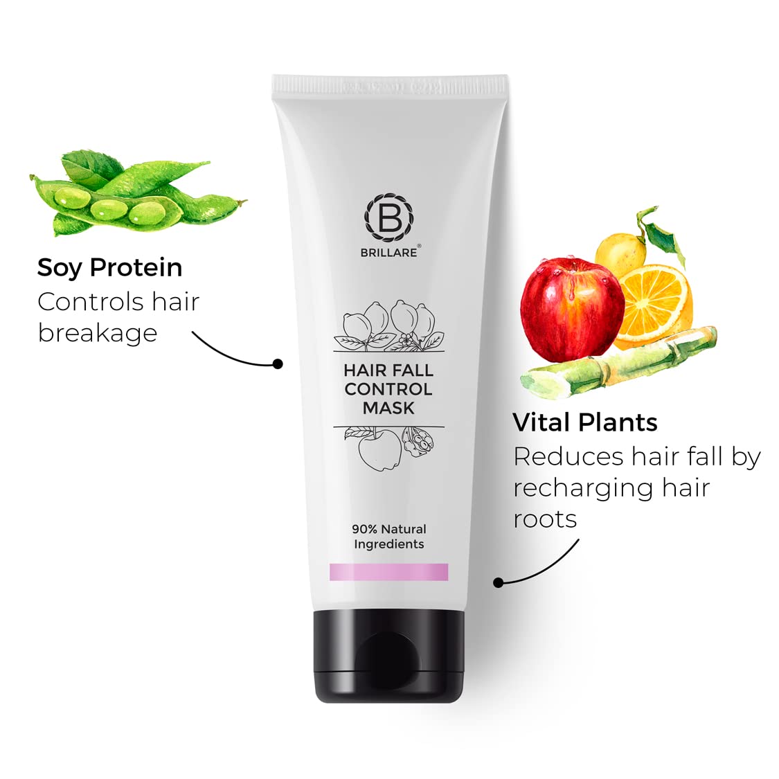 Brillare Hair Fall Control Shampoo, 300 ml & Brillare Hair Fall Control Mask, Hair Conditioner, 125g