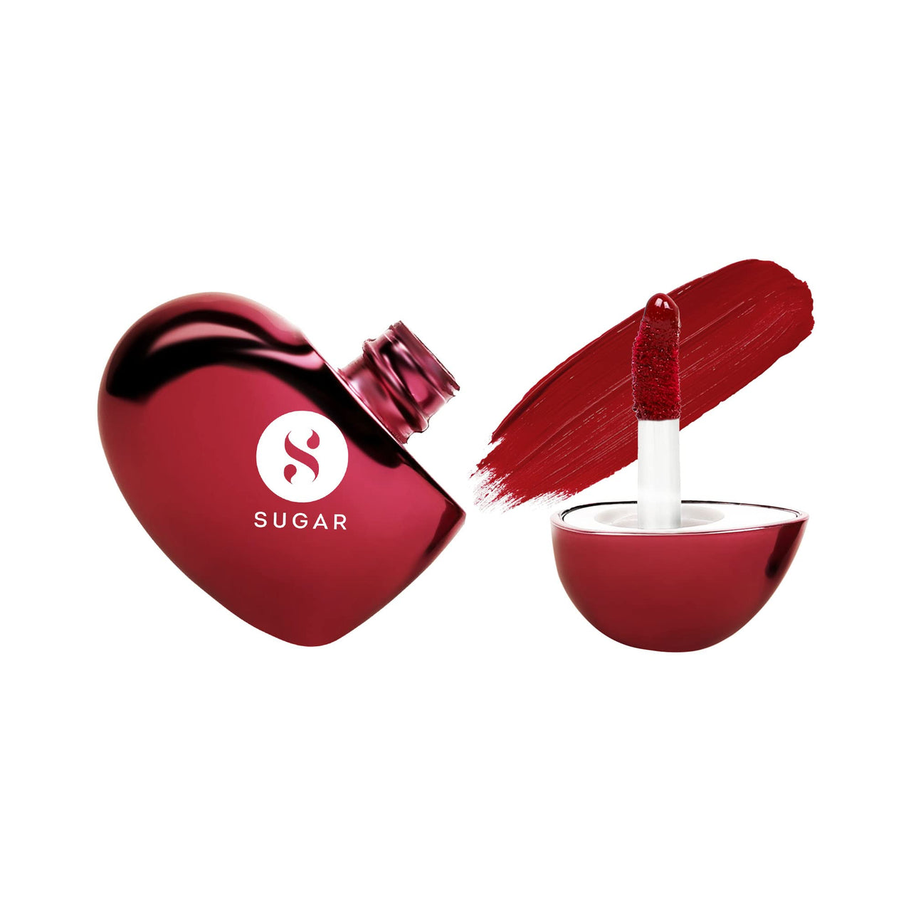 SUGAR Cosmetics LA LA Love Matte Liquid Lipstick | Lasts 18Hrs | Transferproof & Waterproof - 02 Scarlet Smitten