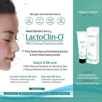 Vegetal LactoClin-O Cleansing Lotion, Hypoallergenic Face Wash for Normal & Sensitive Skin, 90 ml Pack of 2