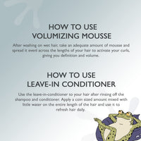TRue FRoG Leave-in Conditioner - 200g and Volumizing Hair Mousse- 150ml For Moisturization and Definition, with Boabab Oil and Hibiscus Extract For Curly and Wavy Hair (Combo Pack of 2)