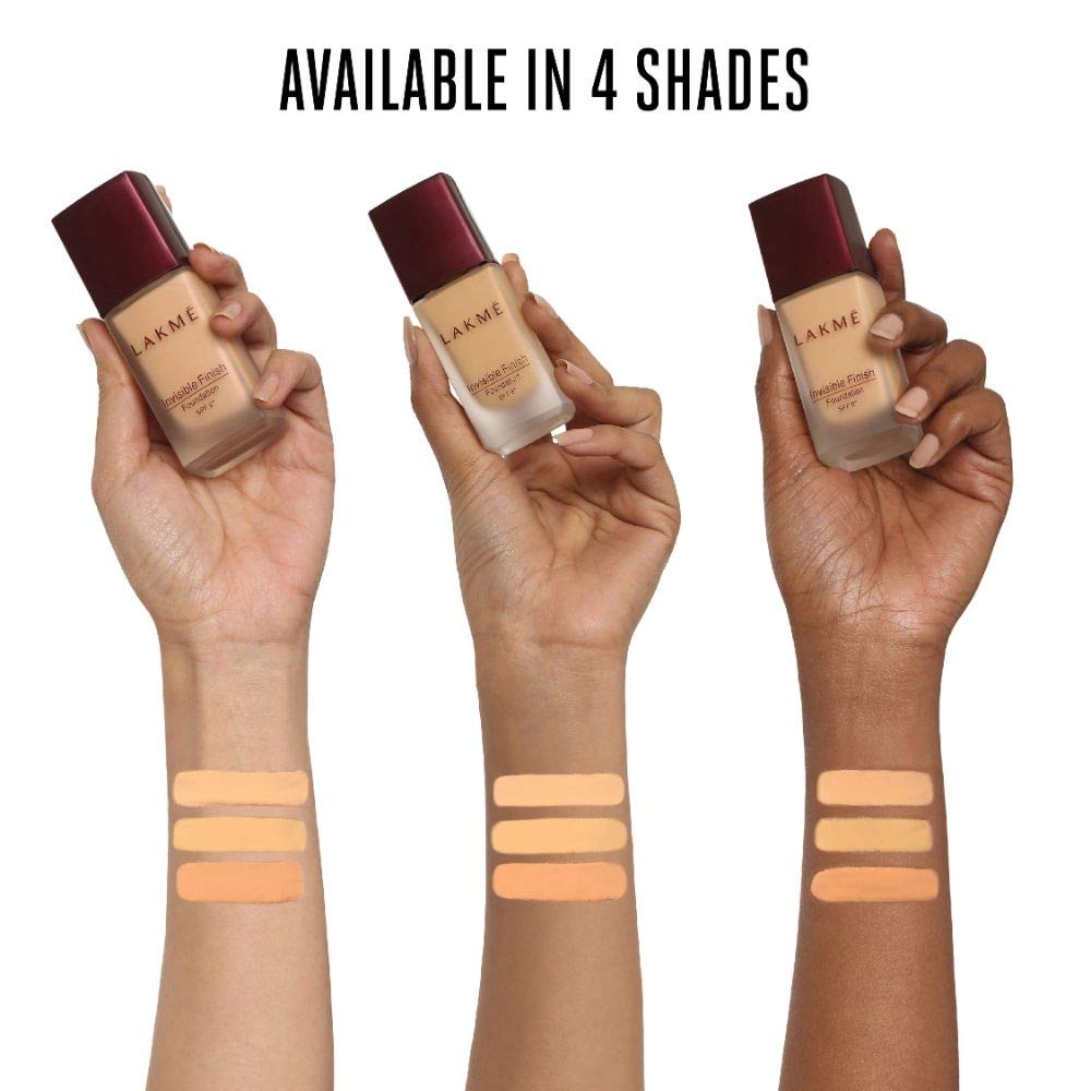 Lakmé Invisible Finish Spf 8 Natural Foundation Cream, Shade 04, 25Ml & Invisible Finish Light Coverage Spf 8 Foundation, For Normal Skin Shade 05, 25Ml, Pack Of 2