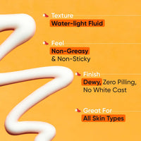 DOT & KEY Vitamin C + E Super Bright Sunscreen Spf 50 |Water-Light,UVA/UVB & Blue Light Protection|For Even Toned & Glowing Skin|With Liquid Spf 50+++| No White Cast| For All Skin Types| 50G,Pack Of 1
