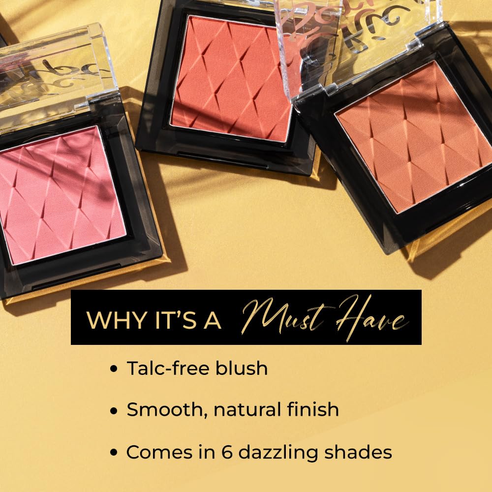 Daily Life Forever52 Sensational Chic Script Blush | Face Blusher for Face Makeup | Matte Finish, Highly Pigmented & Lightweight | Easy to Blend with Natural Finish (Crismon, 8g)