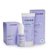 Sereko Vitamin C Glowing & Brightening Face Serum & Sunscreen Cream Gel SPF 50++++ for Women & Men (Glow & Protect Duo)