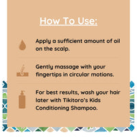 Tikitoro Kids Nourishing Hair Oil Pack Of 2, 100% Vegan with Bringha, Tamanu, Amla, Olive, Aloe & Argan Oil, Promotes Hair Growth, Conditions Scalp, No Paraben & Sulphate (150 ml x 2)