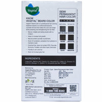 Vegetal Safe Hair Color -Soft Black 25gm - Certified Organic Chemical and Allergy Free Bio Natural Beard Hair Color with No Ammonia Formula & PPD
