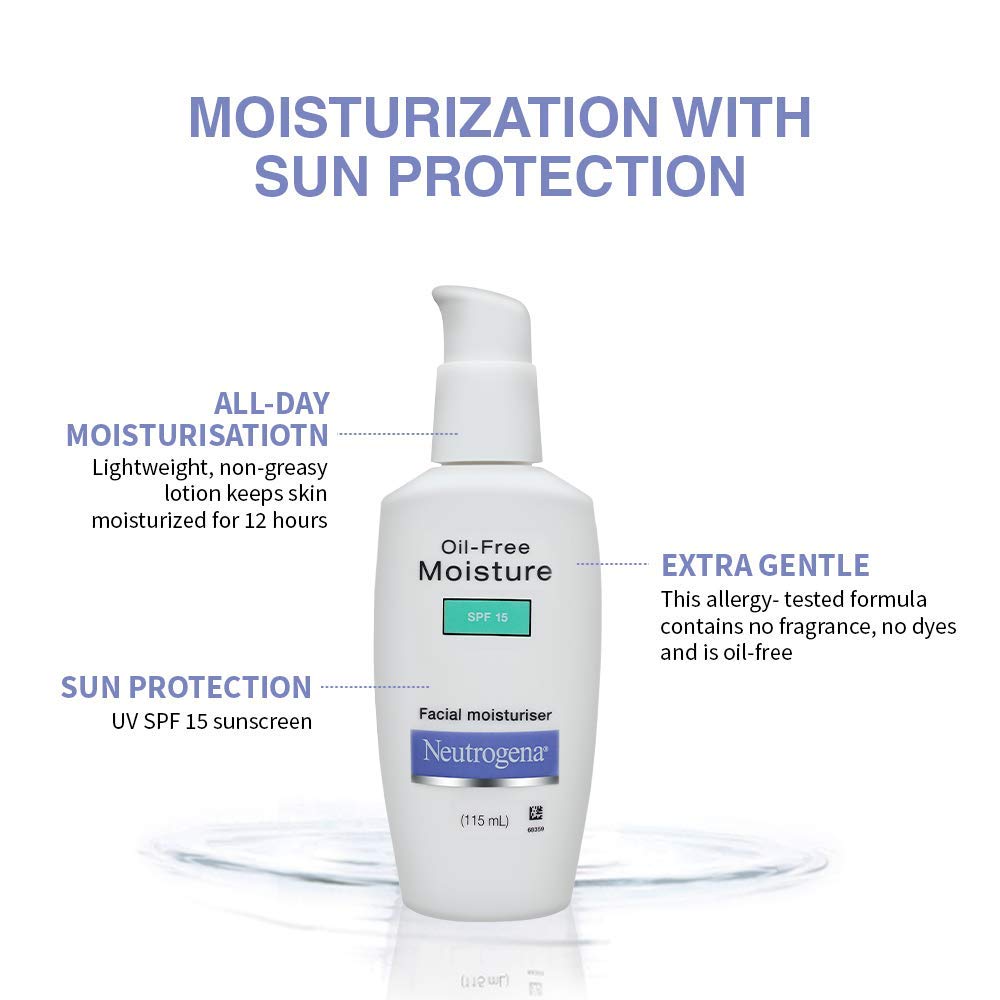 Neutrogena Oil-Free Moisture For Oily Skin, Spf 15 115Ml,1Count
