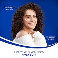 NIVEA Soft Light Moisturizer 100ml | Berry Blossom | For Face, Hand & Body, Instant Hydration | Non-Greasy Cream | With Vitamin E & Jojoba Oil | All Skin Types