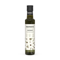 HESTHETIC - Virgin Cold Pressed Coconut Oil | 250ml | 100% Pure & Natural | Oil for Hair, Skin, Massage, Oil Pulling & More | Glass Bottle